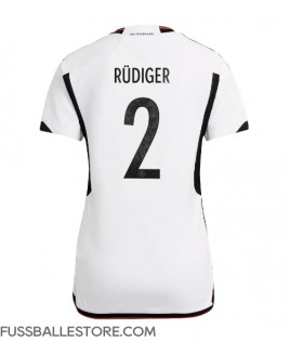 Günstige Deutschland Antonio Rudiger #2 Heimtrikot Damen WM 2022 Kurzarm
